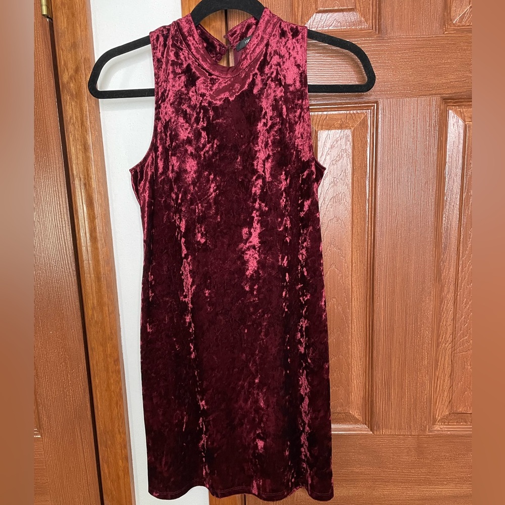 Crushed velvet mini dress size small